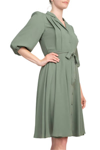 Nanette Lepore - Women's Collared Solid Rayon Dress