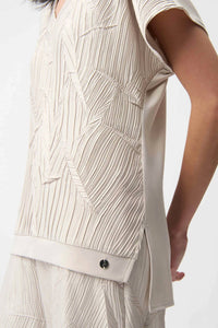 Joseph Ribkoff - Pleated Satin Boxy Top