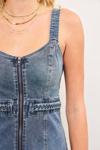 Mustard Seed - Carrie Zip Front Denim Dress