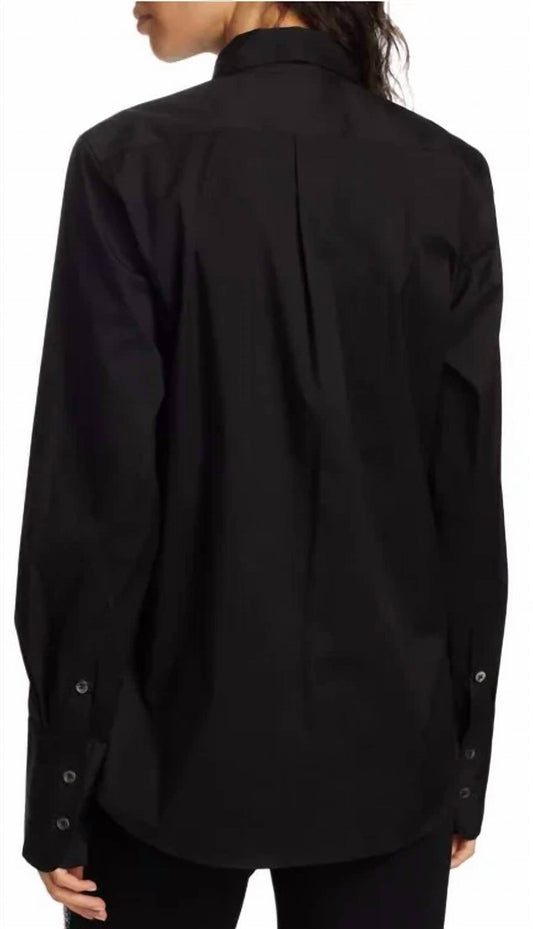 Libertine - Modern Toile Collarless Tunic Blouse Shirt