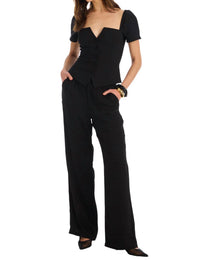 ALLISON NEW YORK BERNIE TOP in black - women's blouse - alternate view