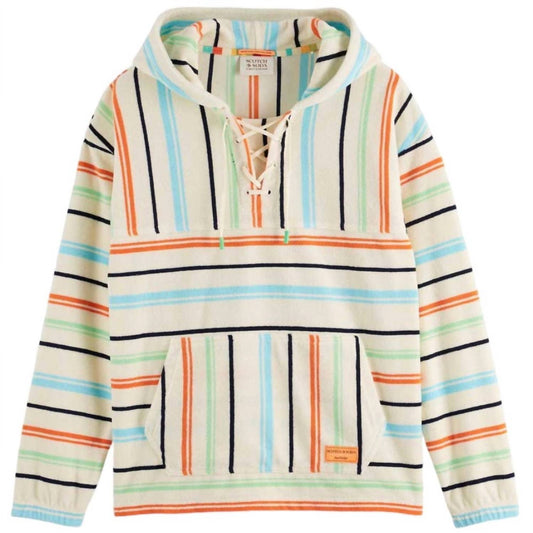 Scotch & Soda - Women's Towelling Striped Hoodie