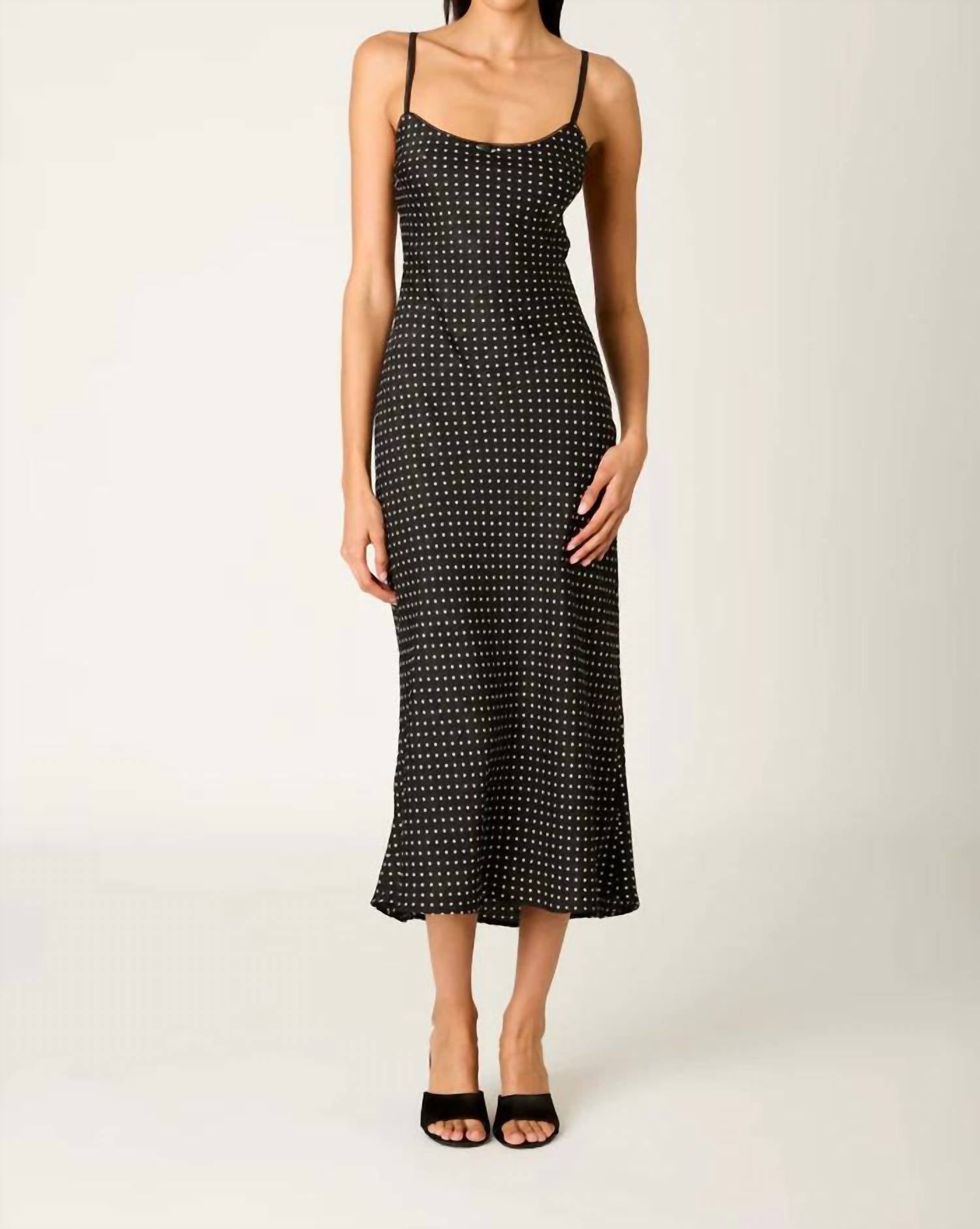 NIA Doheny Polka Dot Dress in black - women's dress - view 4