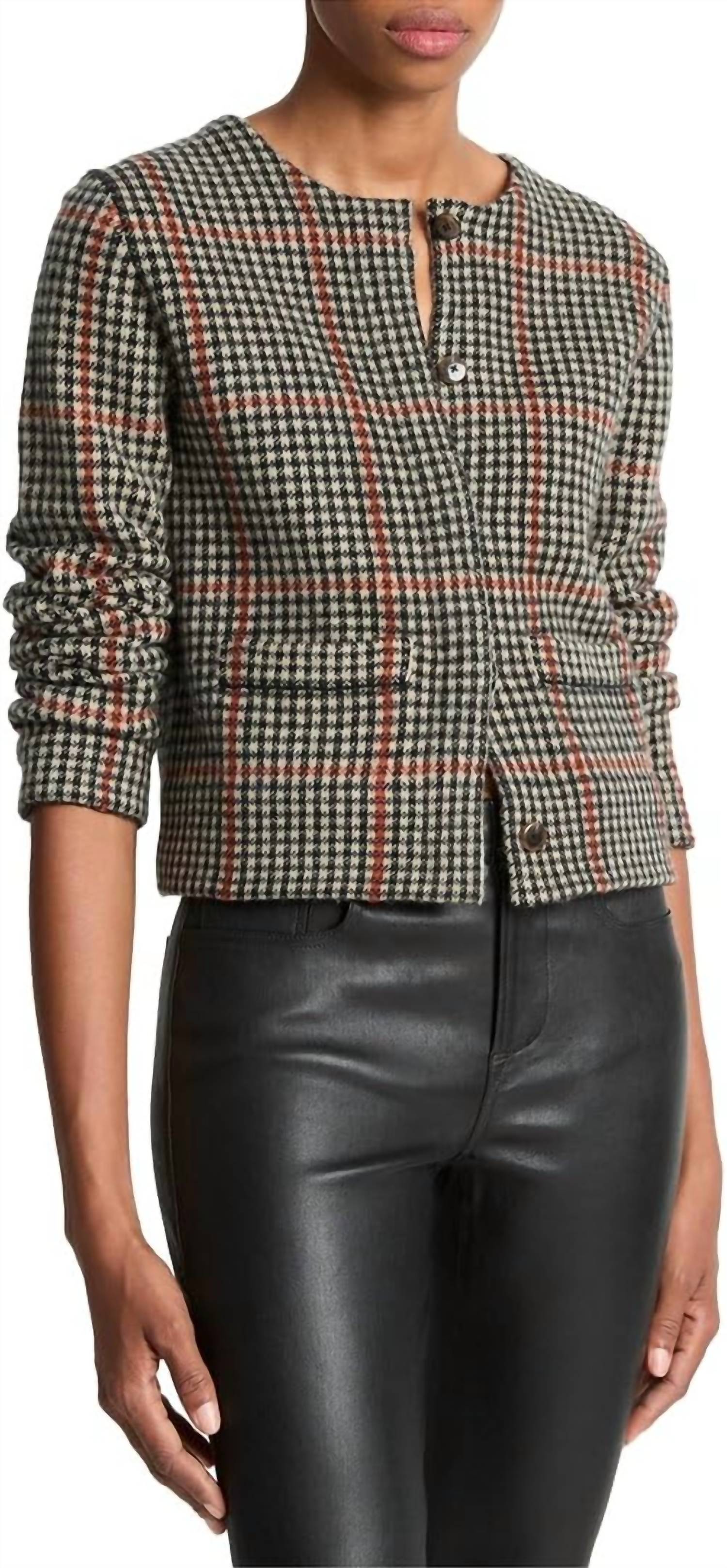Vince - Intarsia Glen Plaid Jacket
