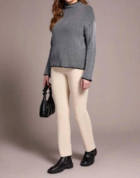 Tribal - Combed Cotton Two Tone Rib Sweater