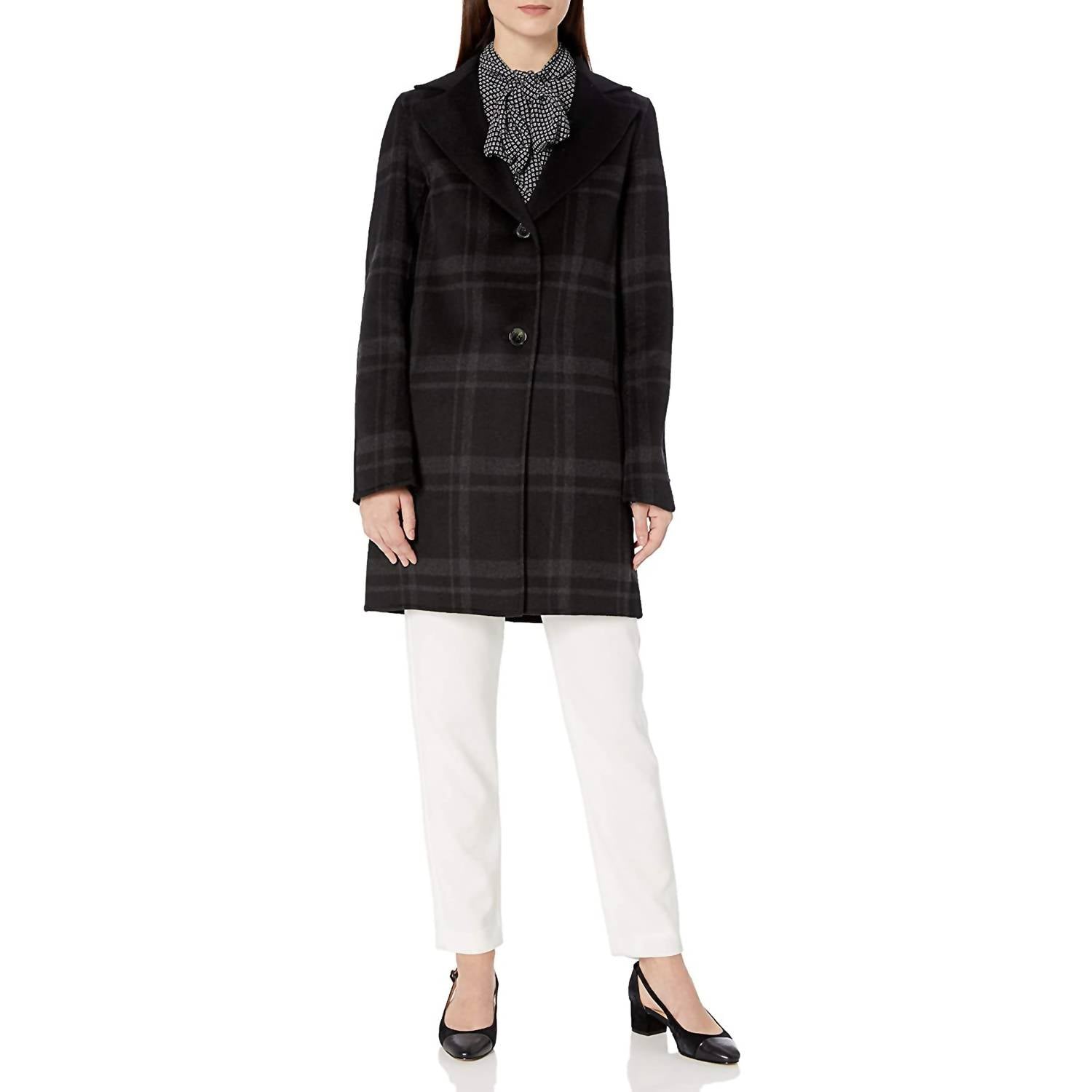 JAYDEN PLAID CHECK COAT