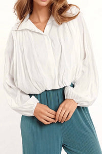 Q2 - Tencel Silk Blouse With Balloon Sleeves