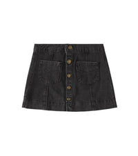 Rylee + Cru Girl's Denver Mini Skirt in washed black - kids' skirt