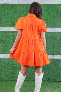 Lula the Label Sequin Football Dress in orange - women's dress - alternate view