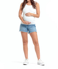 1822 Denim - Jean Shorts With Bellyband - Maternity
