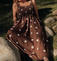 Promesa - Raquel Polka Dot Smocked Maxi Dress