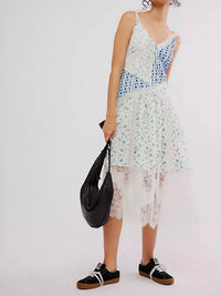 For Love & Lemons - Colby Patchwork Midi Dress