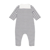 Petit Bateau - Boy's Sailor Stripe Footed Jumpsuit