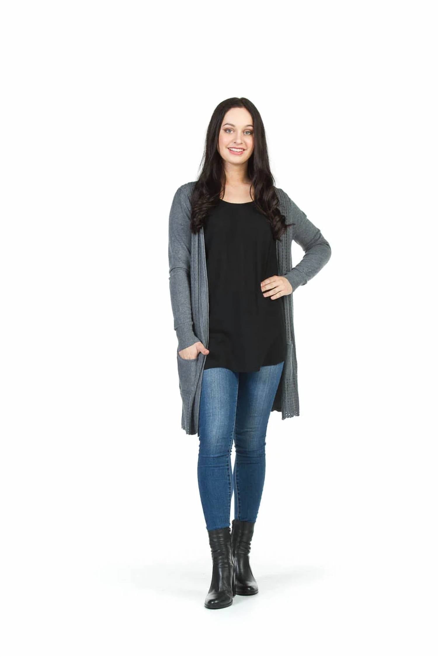 Papillon - Soft Textured Cardigan With Pockets