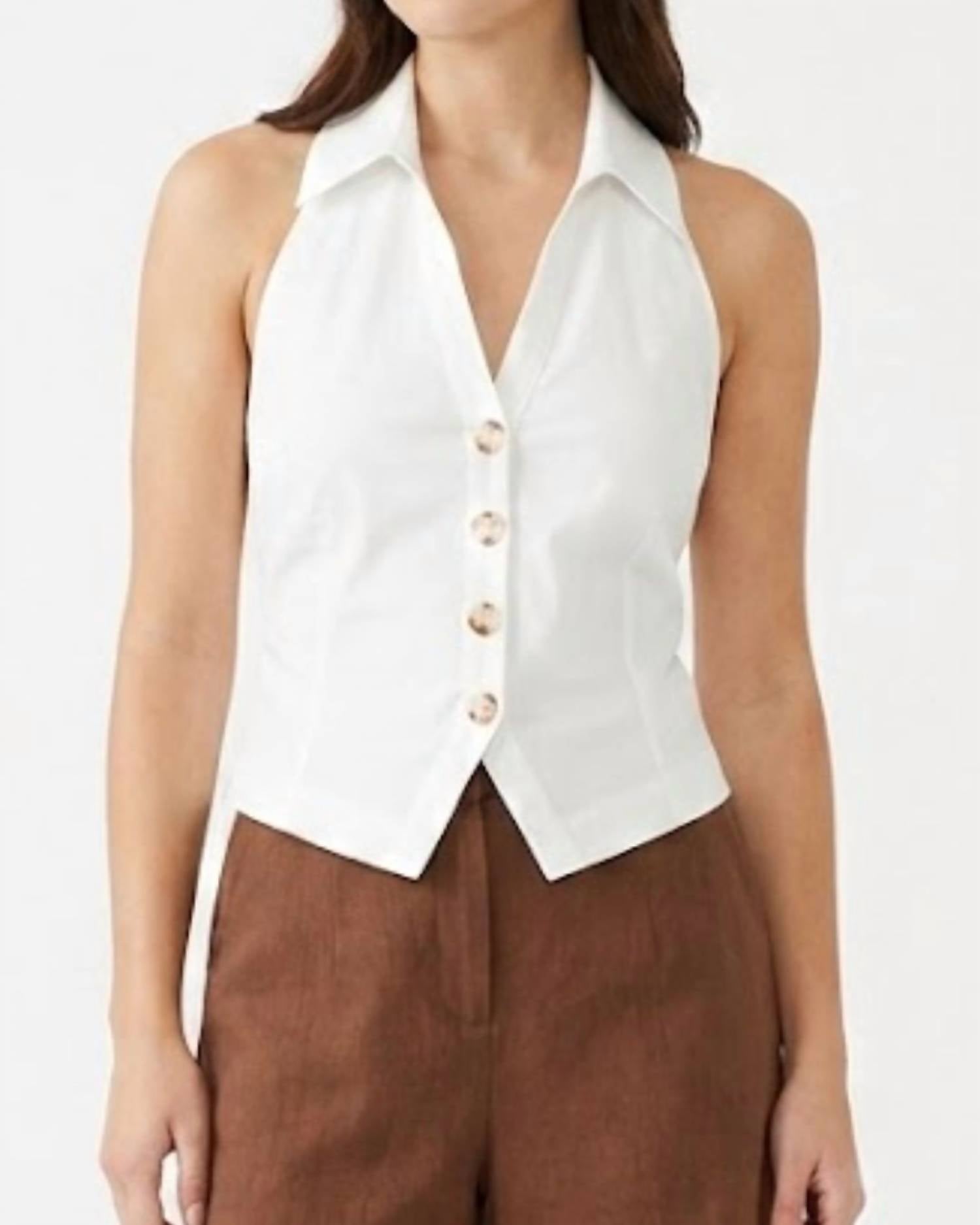 Caroline Constas - Karla Button Up Vest