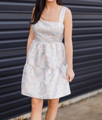 B.Right - Delicate Floral Tiered Mini Dress