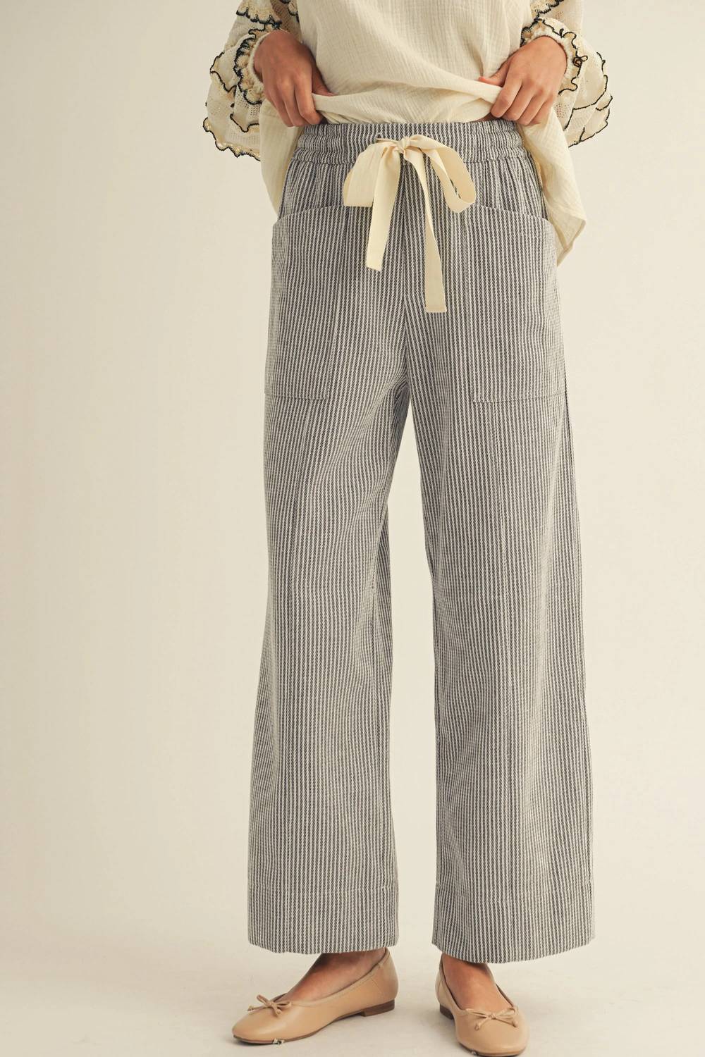 Lovlov - Elastic Pocket String Relaxed Pants