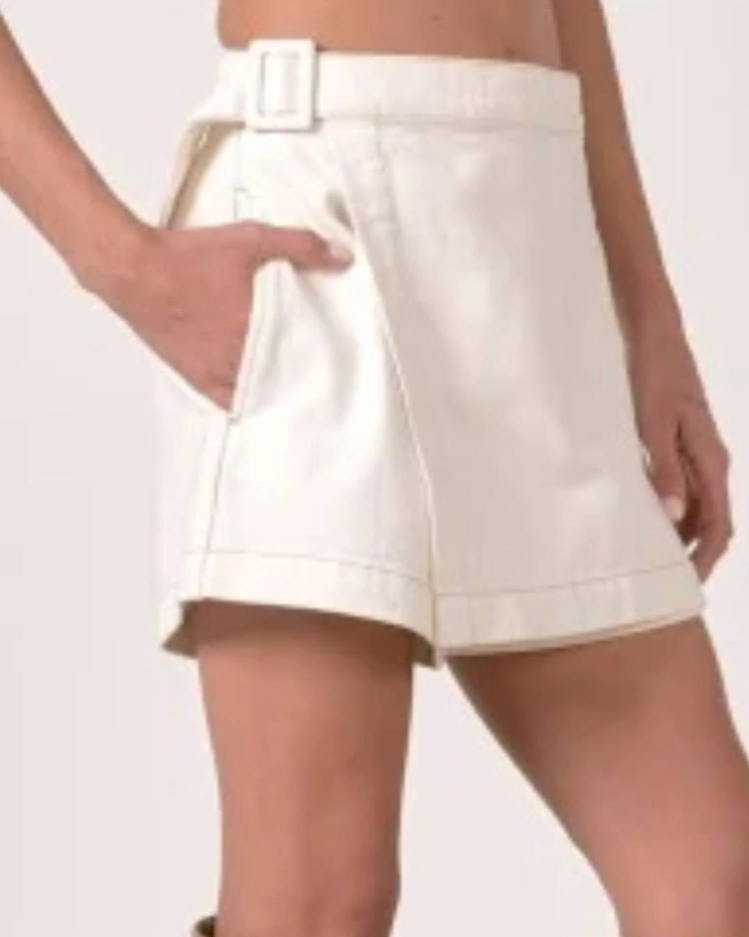 Elan - Slanted Front Belted Skort