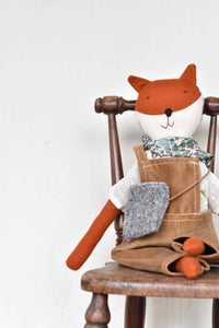 Woolgrass Farm - Florette The Fox Doll With Corduroy Overalls