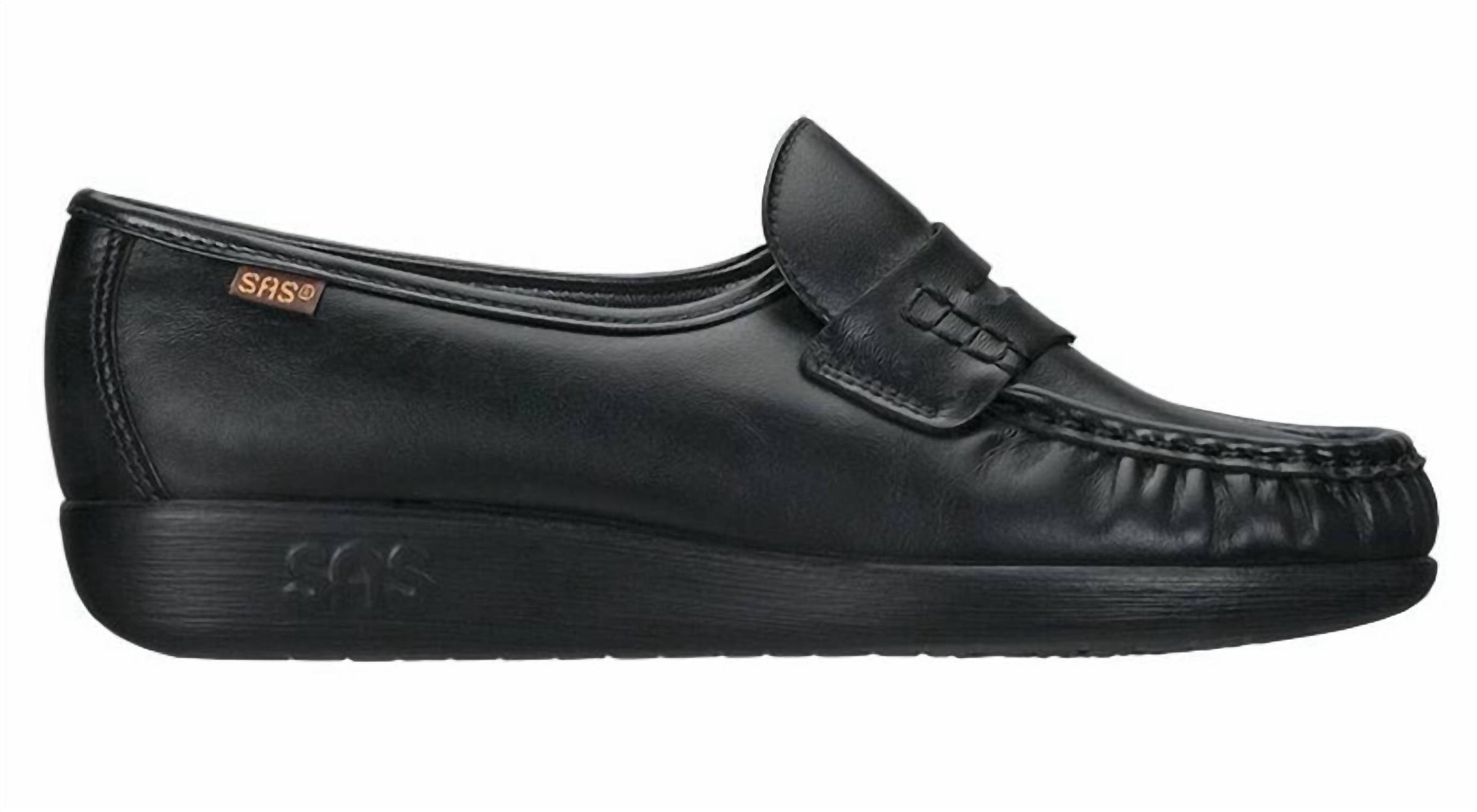 SAS Women's CLASSIC 0006-020 Moccasin - Narrow in black - women's flats - alternate view