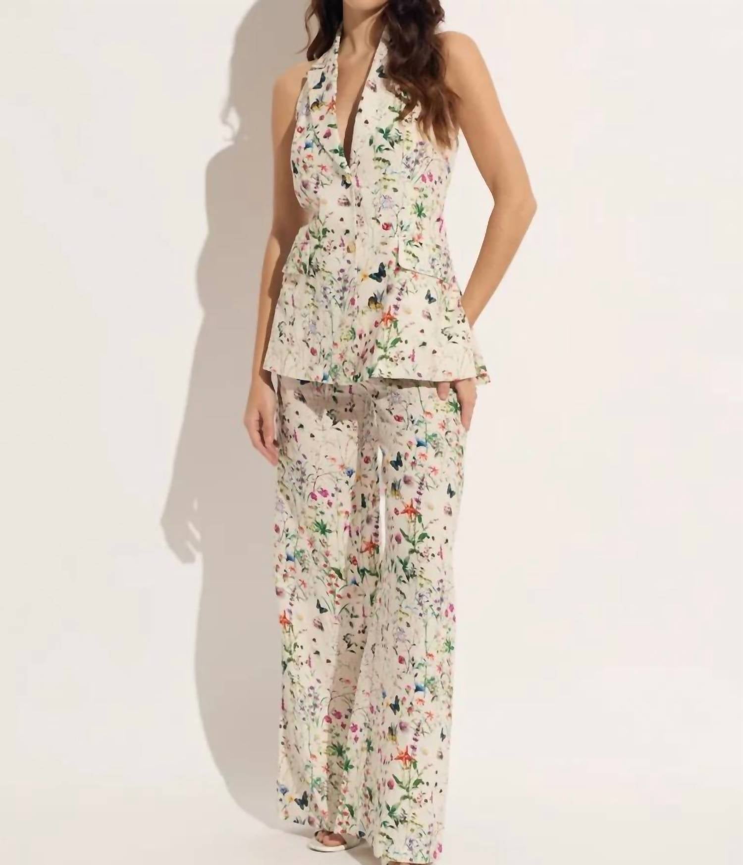 Oolala - Button Down Sleeveless Halter Vest