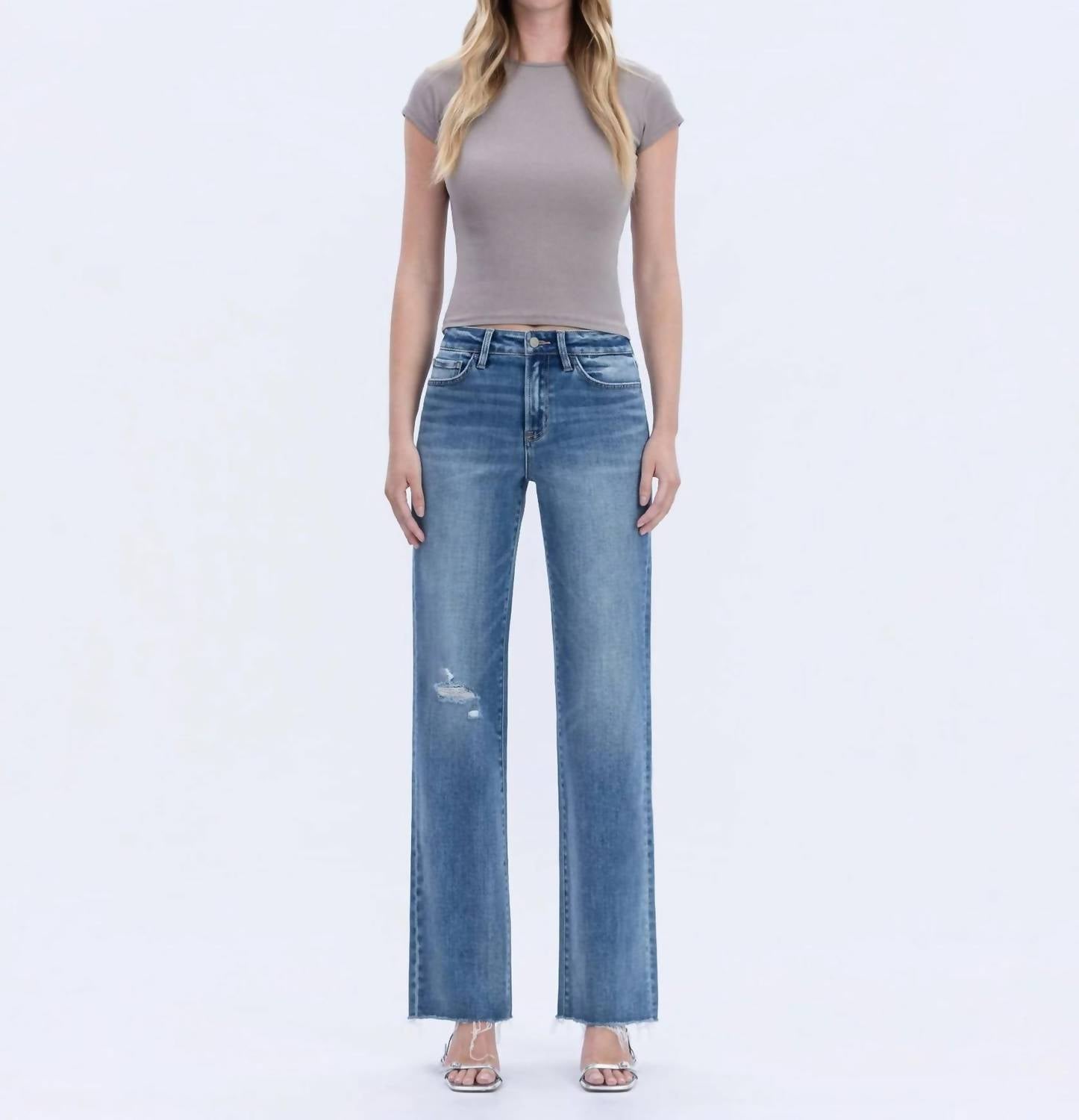 Flying Monkey - Cape May Hem Slim Wide Jeans