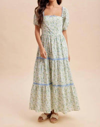 In-Loom - Floral Square Neck Maxi Dress