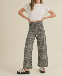 MIOU MUSE Meara Barrel Pants in leopard - women's jeans