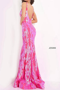 Jovani - Sequin Fitted Long Formal Gown