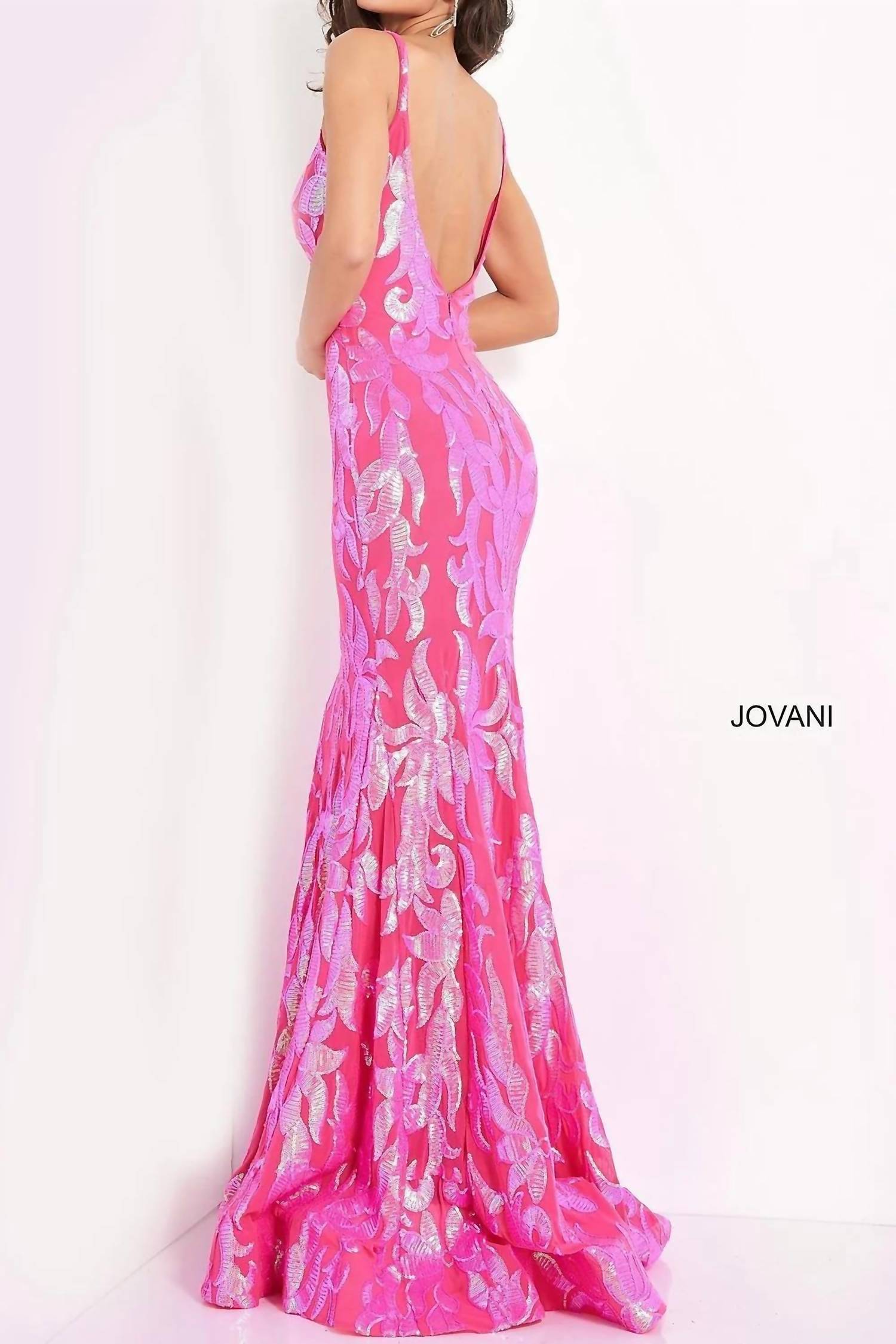 Jovani - Sequin Fitted Long Formal Gown