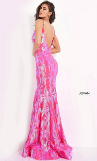 Jovani - Sequin Fitted Long Formal Gown