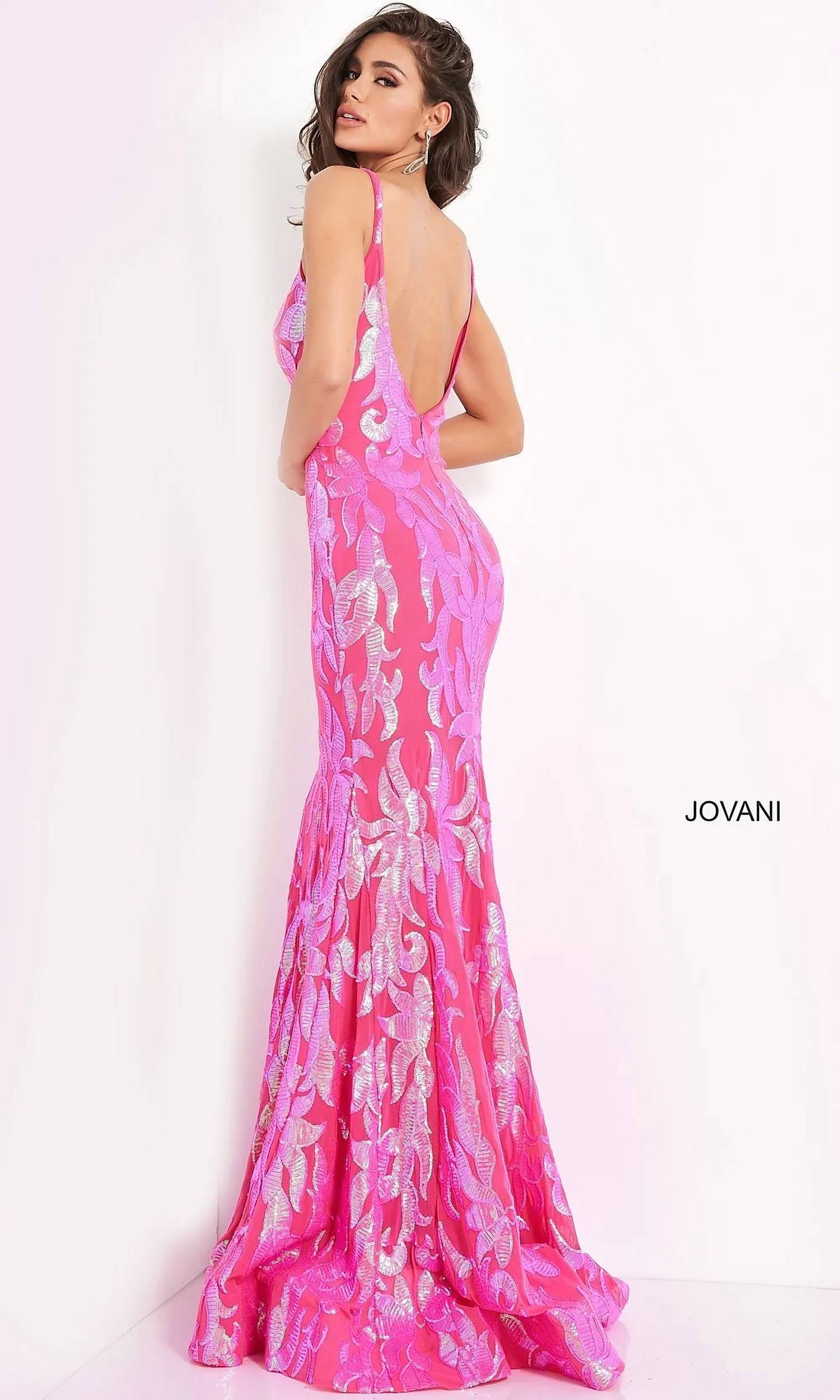 Jovani - Sequin Fitted Long Formal Gown