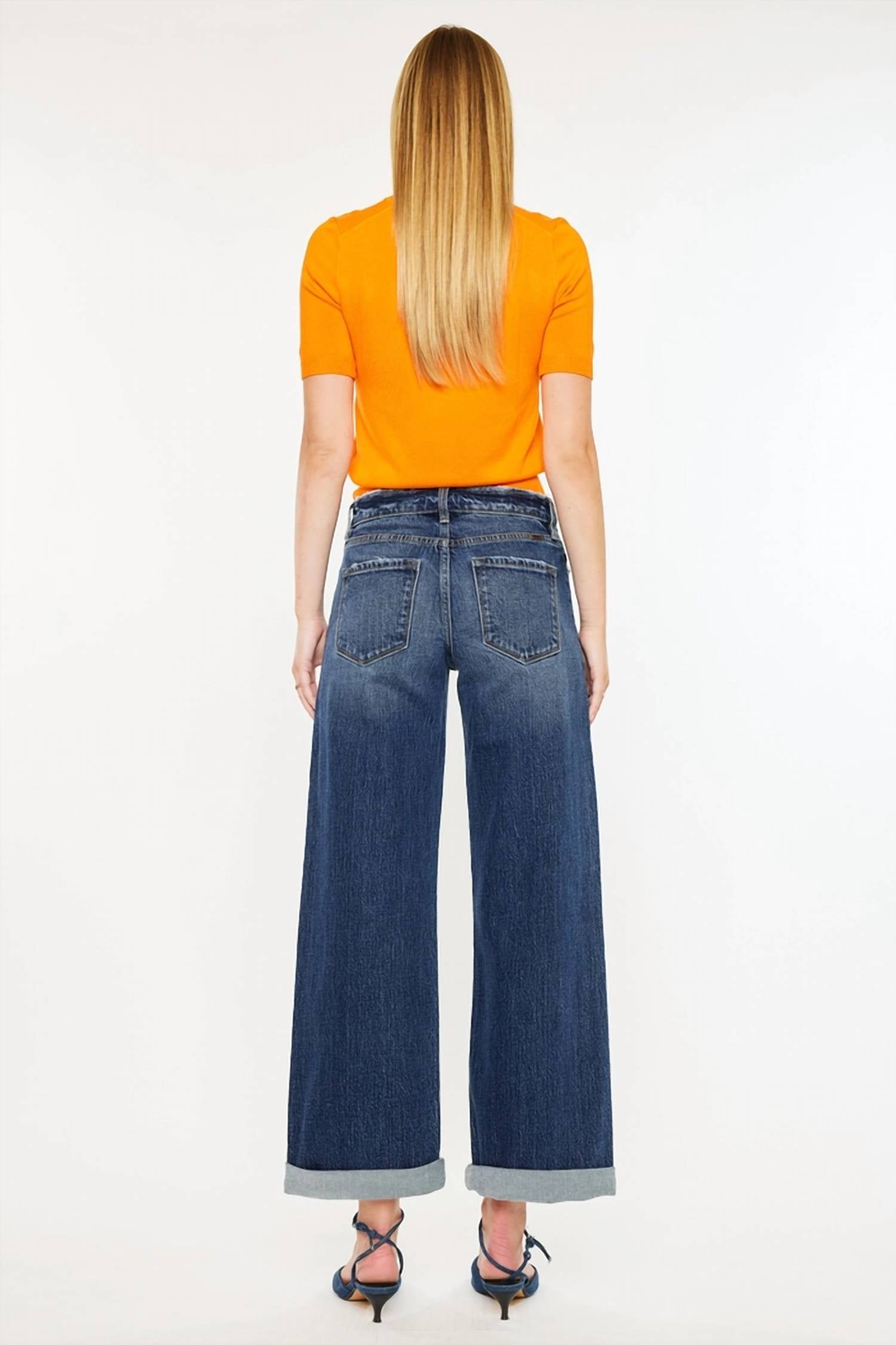 Kancan - Rosie High Rise Wide Leg Jeans