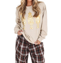 Sugar Stitch - Nutcracker Metallic Puff Long Sleeve Sweatshirt