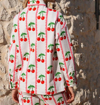 Pink City Prints - Romy Button Front Jacket