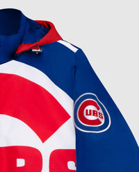 Starter - Men's Chicago Cubs Hooded Nylon Full Zip Jacket