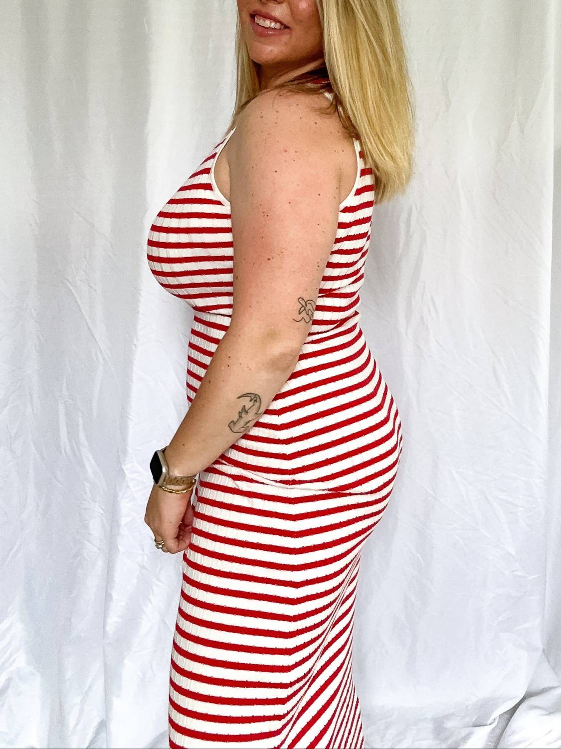 Le Lis - Boardwalk Stripes Midi Dress