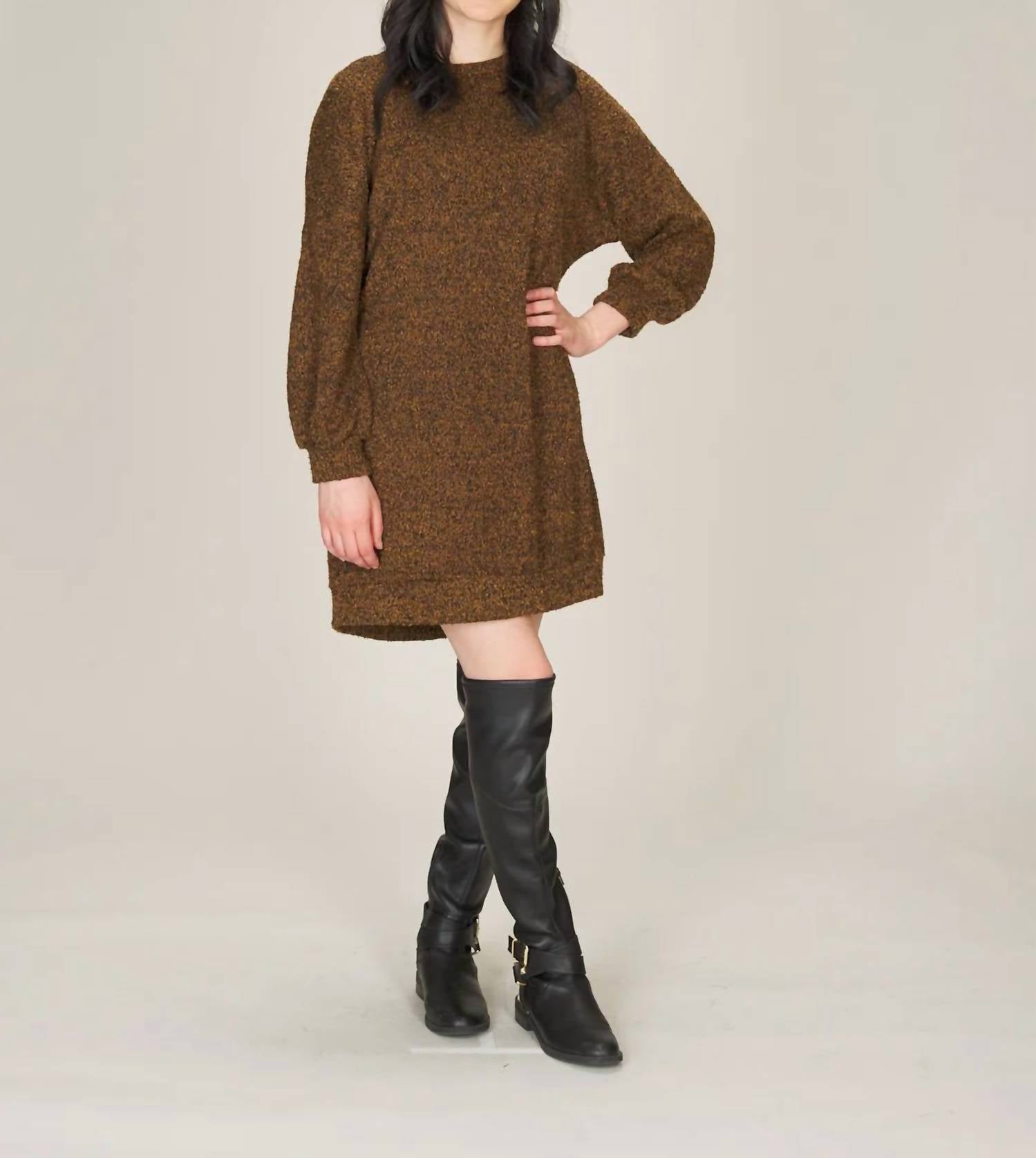 Papillon - Heathered Sweater Knit Dress