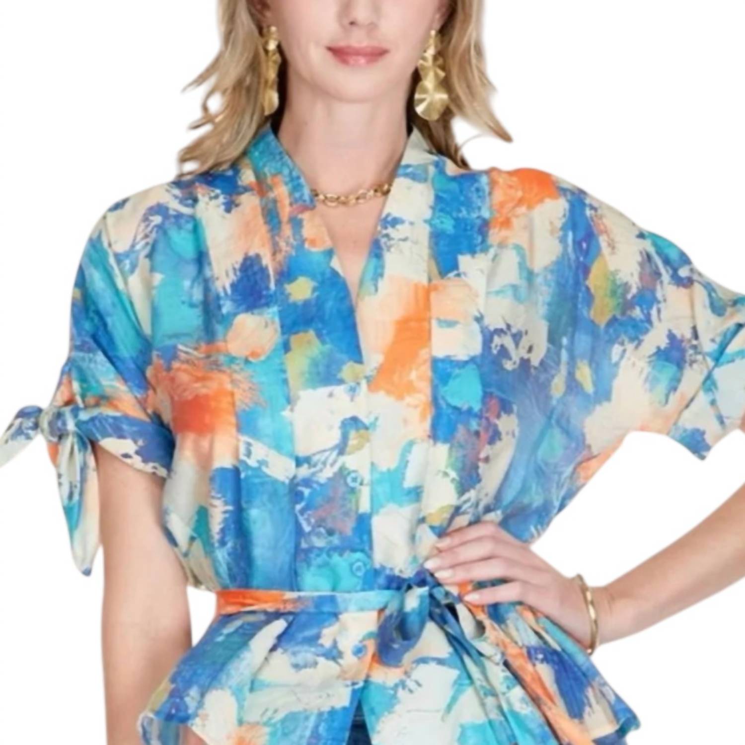 Jade - Bay Sunscape Blouse