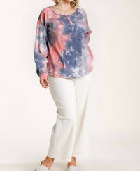 Umgee - Women's Tie Dye Henley Top