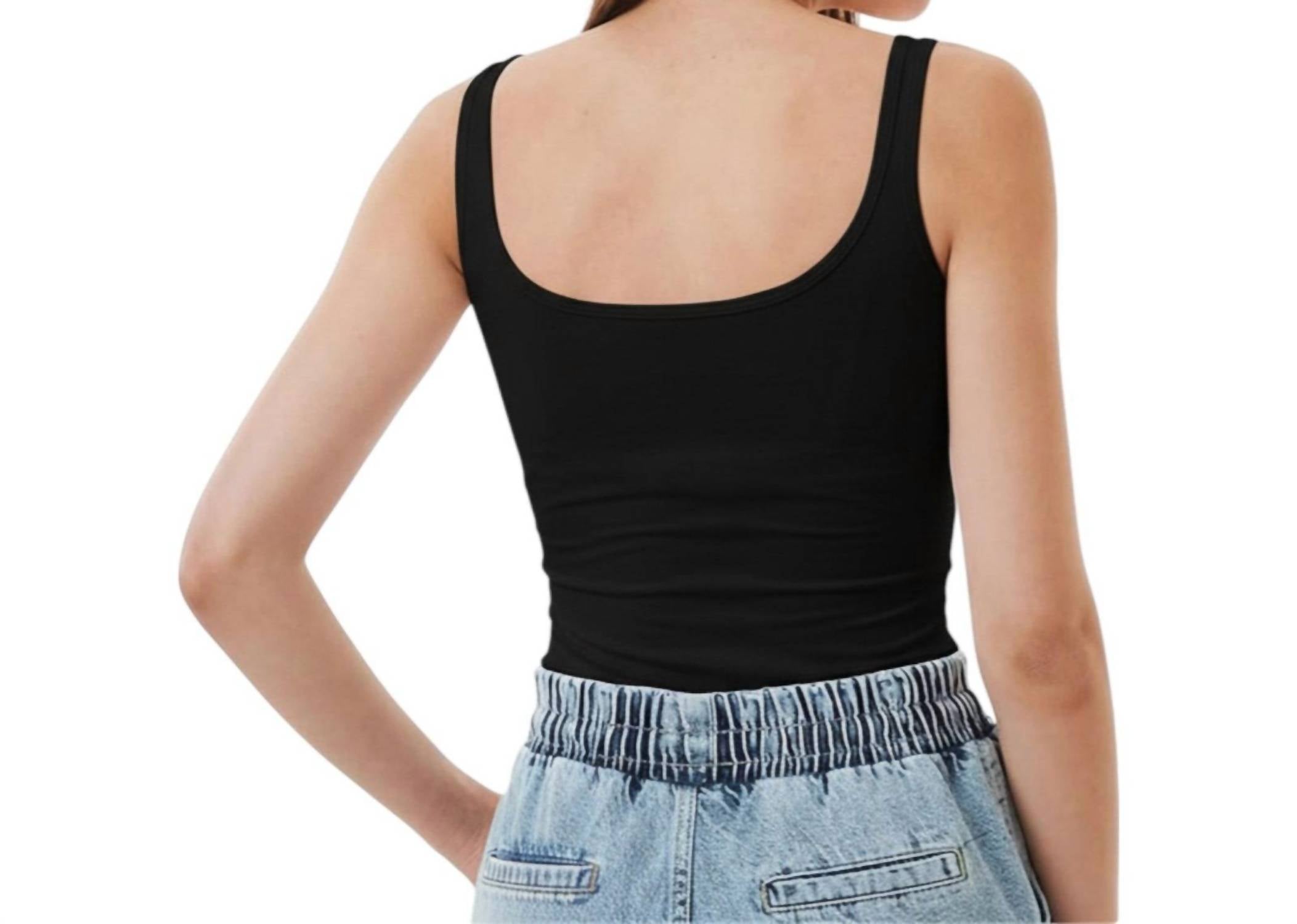 Ambar - Square Neck Slim Fit Tank Top