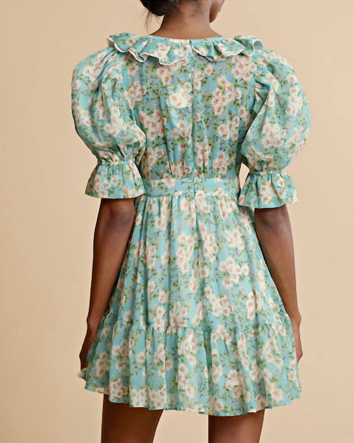 Bytimo - Chiffon Puffed Mini Dress