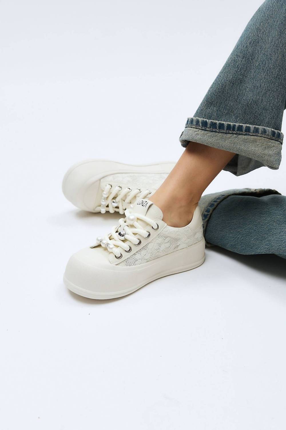 Lonza Women's Synda Low Top Sneakers in white - women's sneaker - view 10