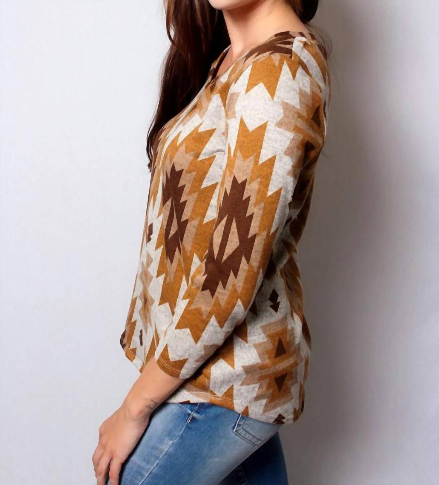 Good Stuff Apparel - V Neck Stripe Top