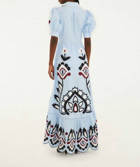 Farm Rio - Artisanal Short Sleeve Maxi Dress