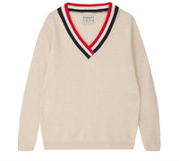 Jumper1234 - Women's Stripe V-Neck Sweater
