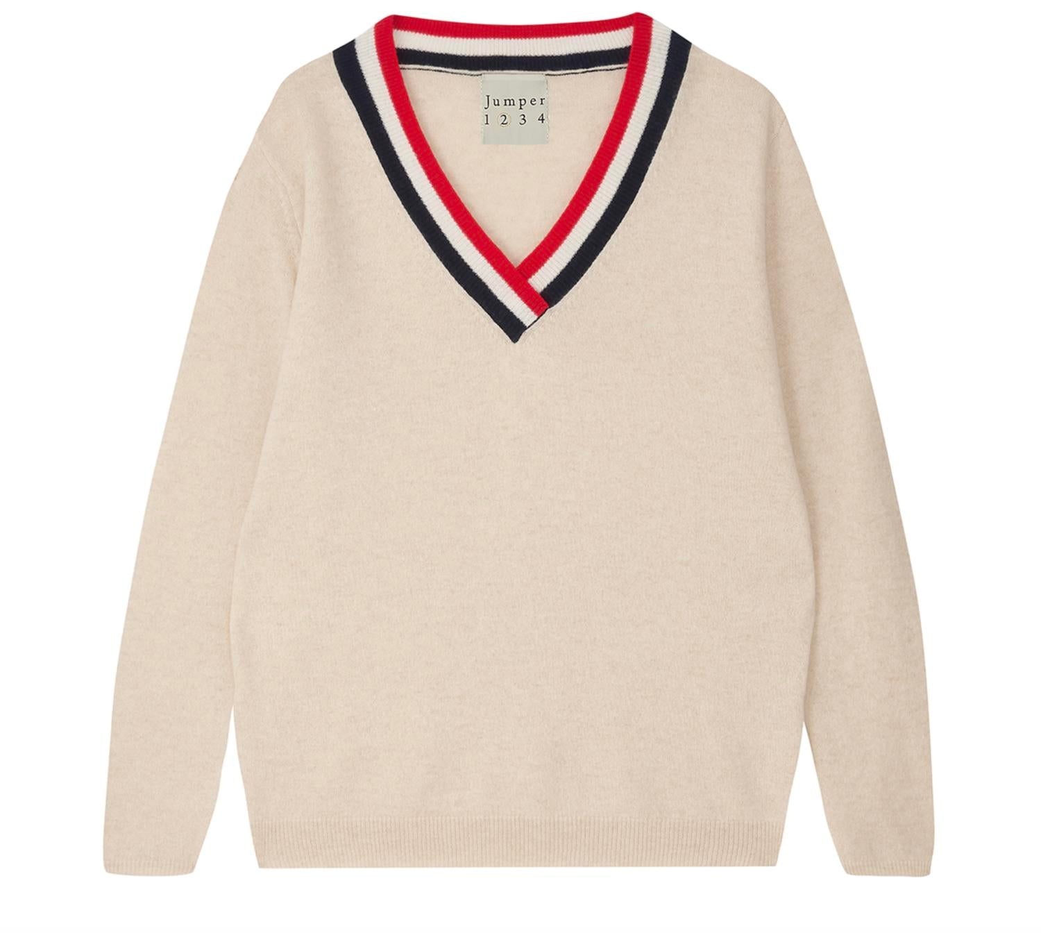 Jumper1234 - Women's Stripe V-Neck Sweater