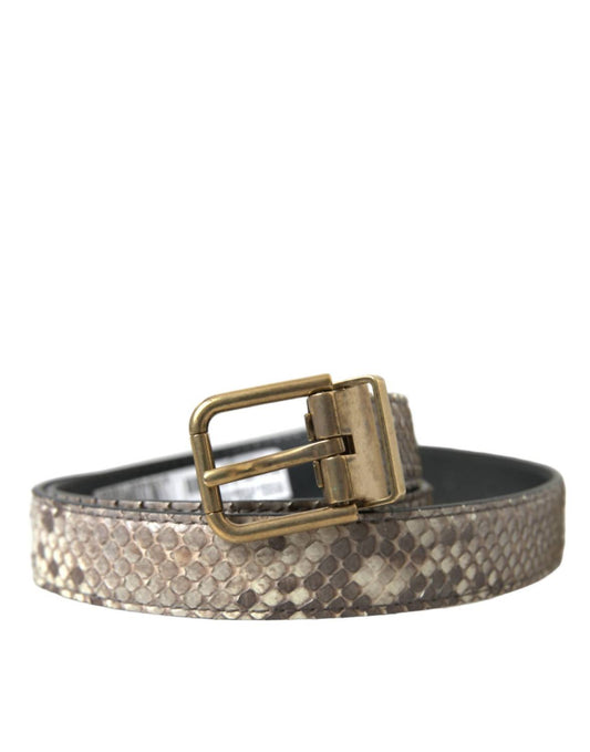 Dolce & Gabbana - Women's Python Leather Metal Buckle Belt