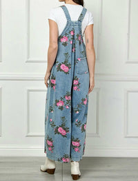 Veveret - Painted Floral Sleeveless Jumpsuit