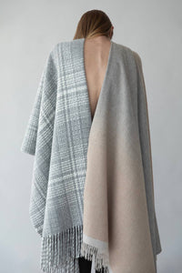 SSKEIN Rustic Plaid Throw in grey - item - alternate view